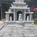 四平芝麻白中国黑石材套墓 花岗岩墓碑