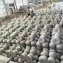 四平芝麻白圆球 石球 挡车球