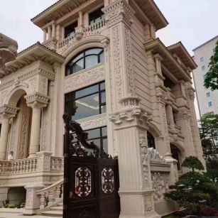 四平黄金麻别墅外墙异形定制