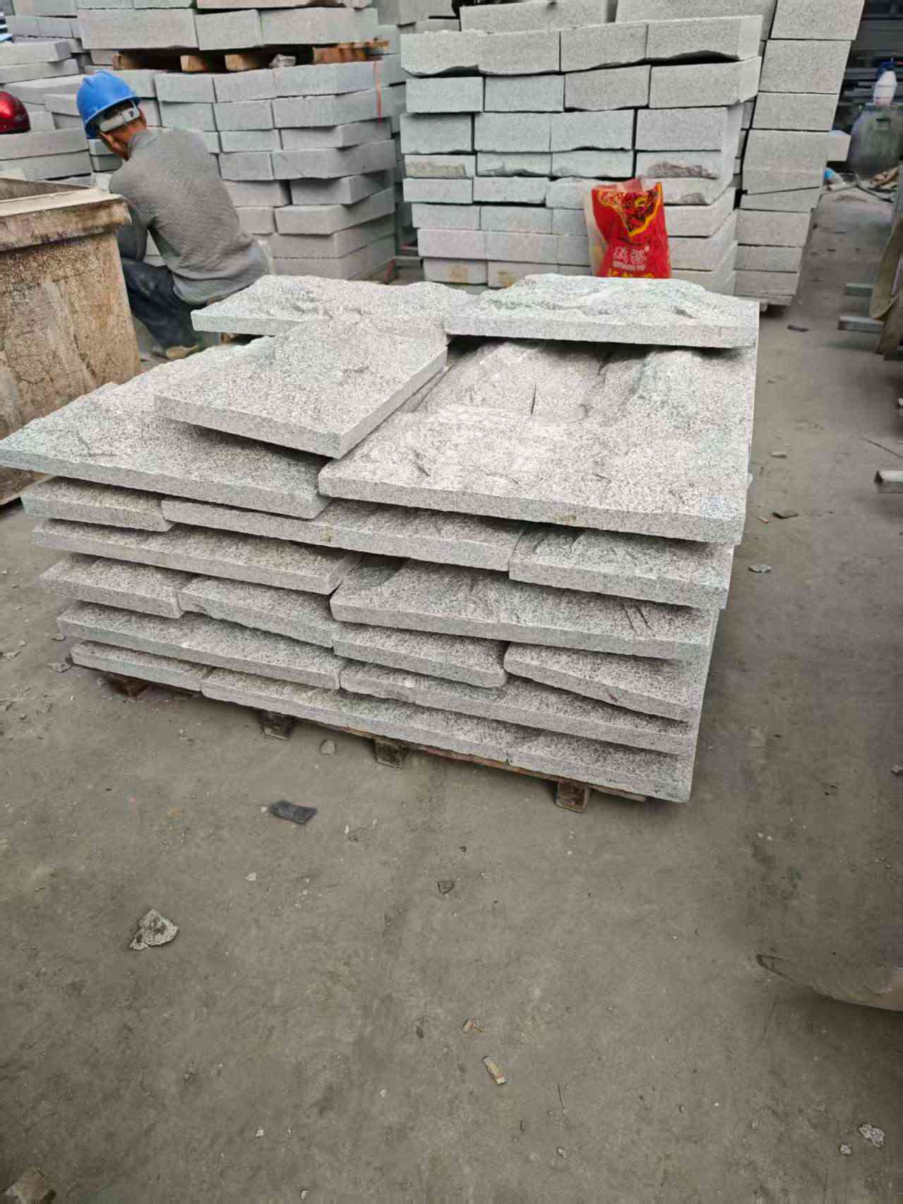 四平芝麻白蘑菇石，自然面